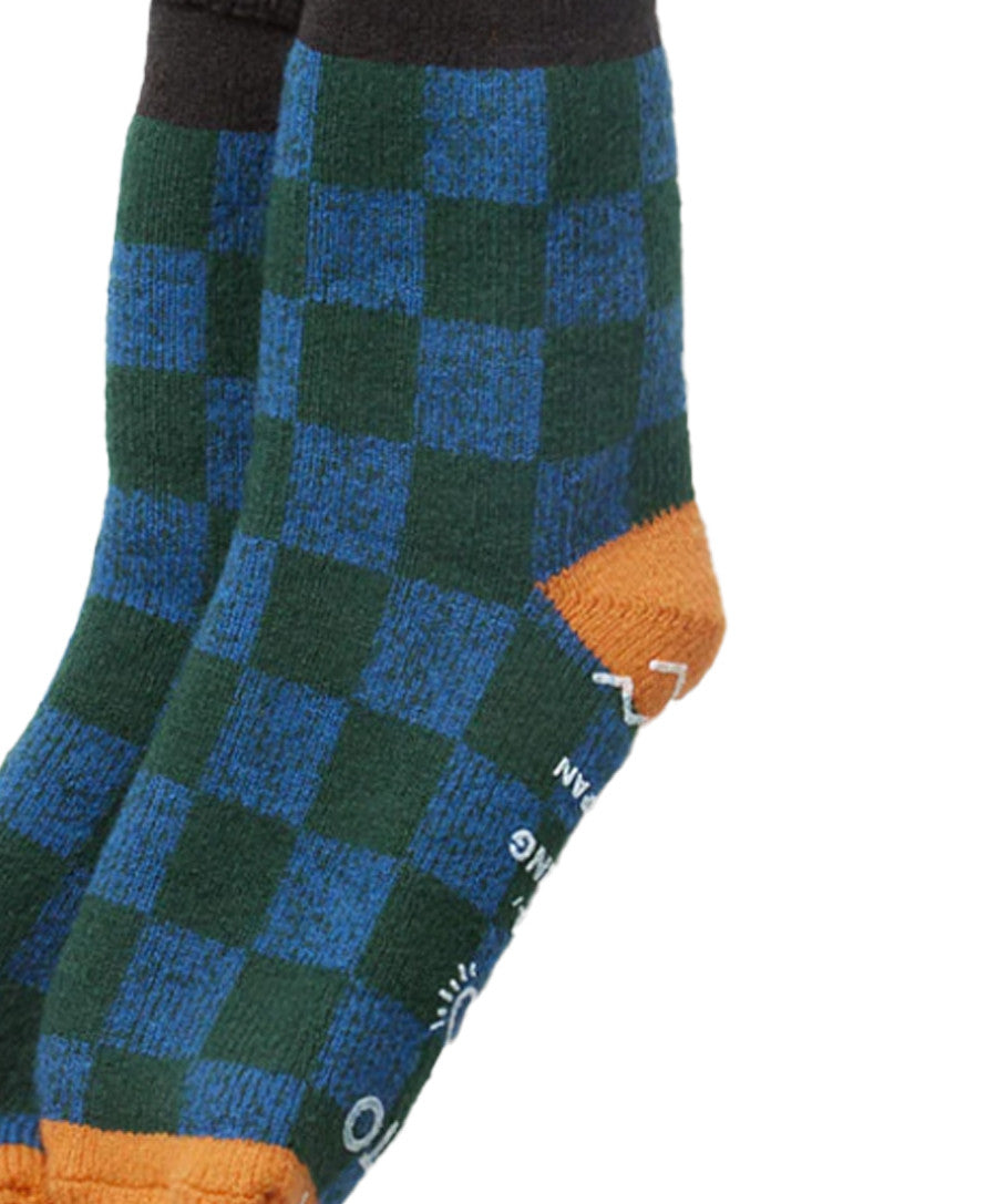 Room Socks Beige/D.Green