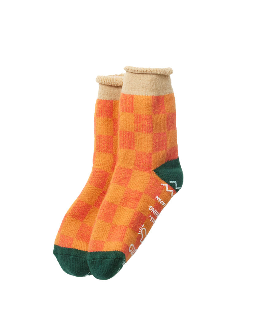 Room Socks Charcoal/Orange