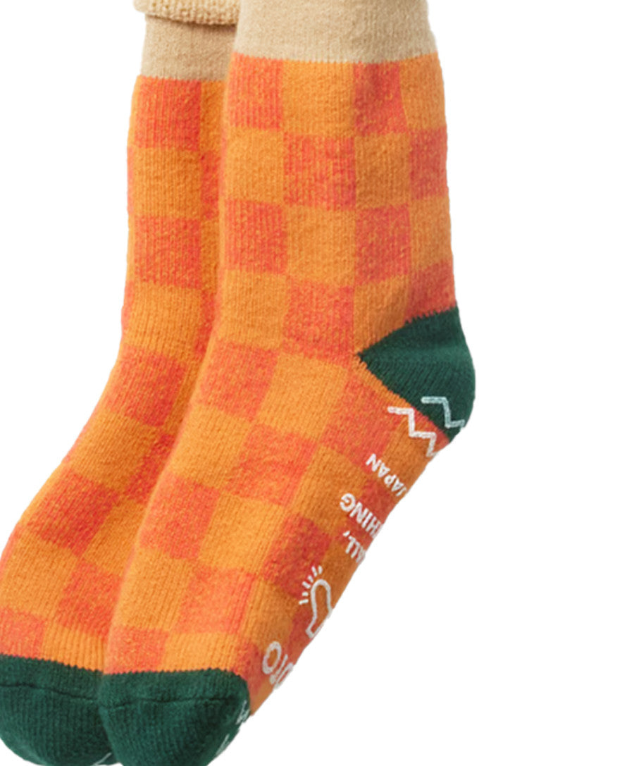 Room Socks Charcoal/Orange