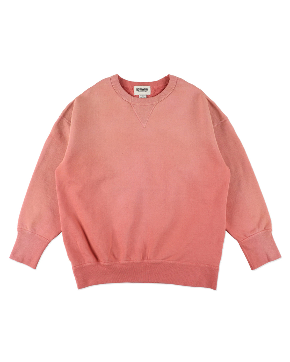 Faded double V Sweatshirt Red