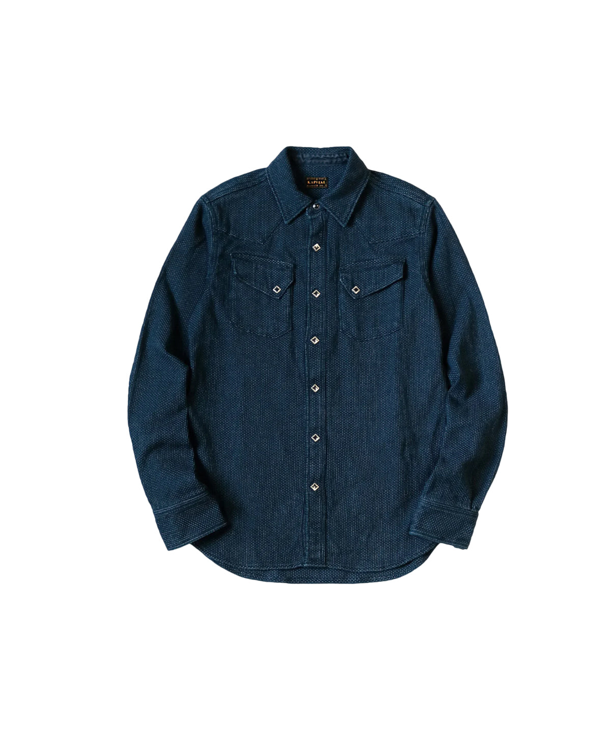 Sashiko Indigo western Shirt