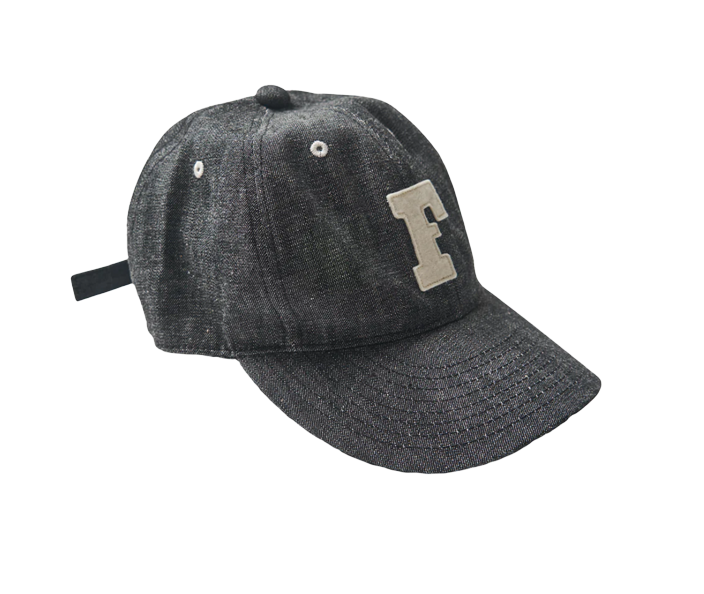 6 Panel Dlack Denim Cap