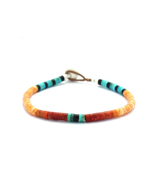 Heishi Coral Bracelet