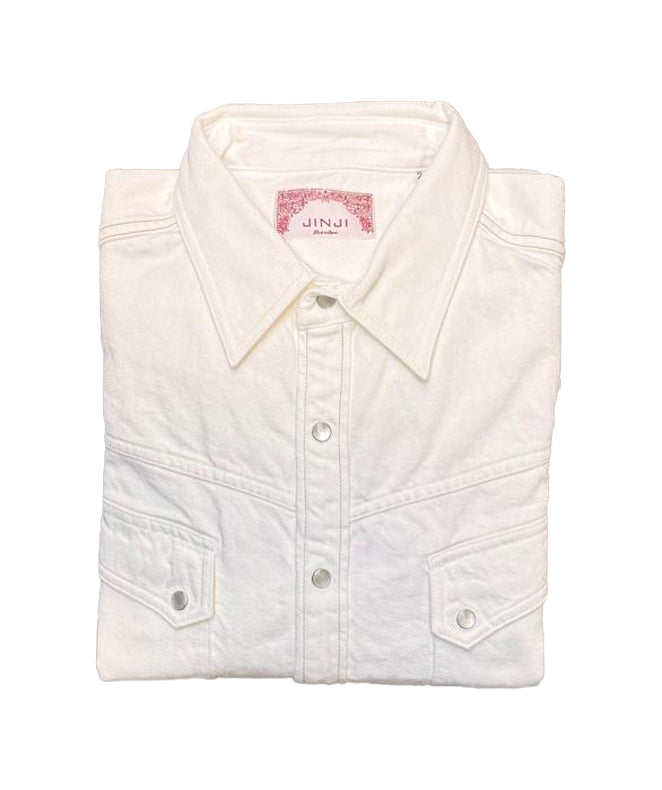 Western JINJI Shirt White Denim