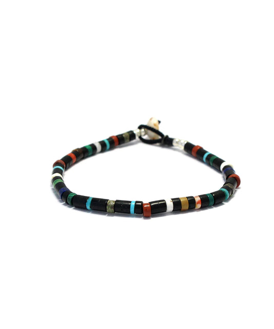 Heishi Jet Multi bracelet