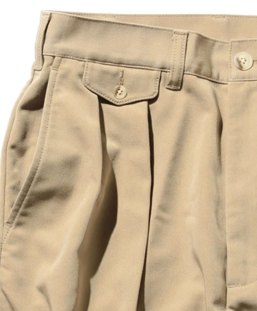2 Pleats Trousers PE Twill Sand