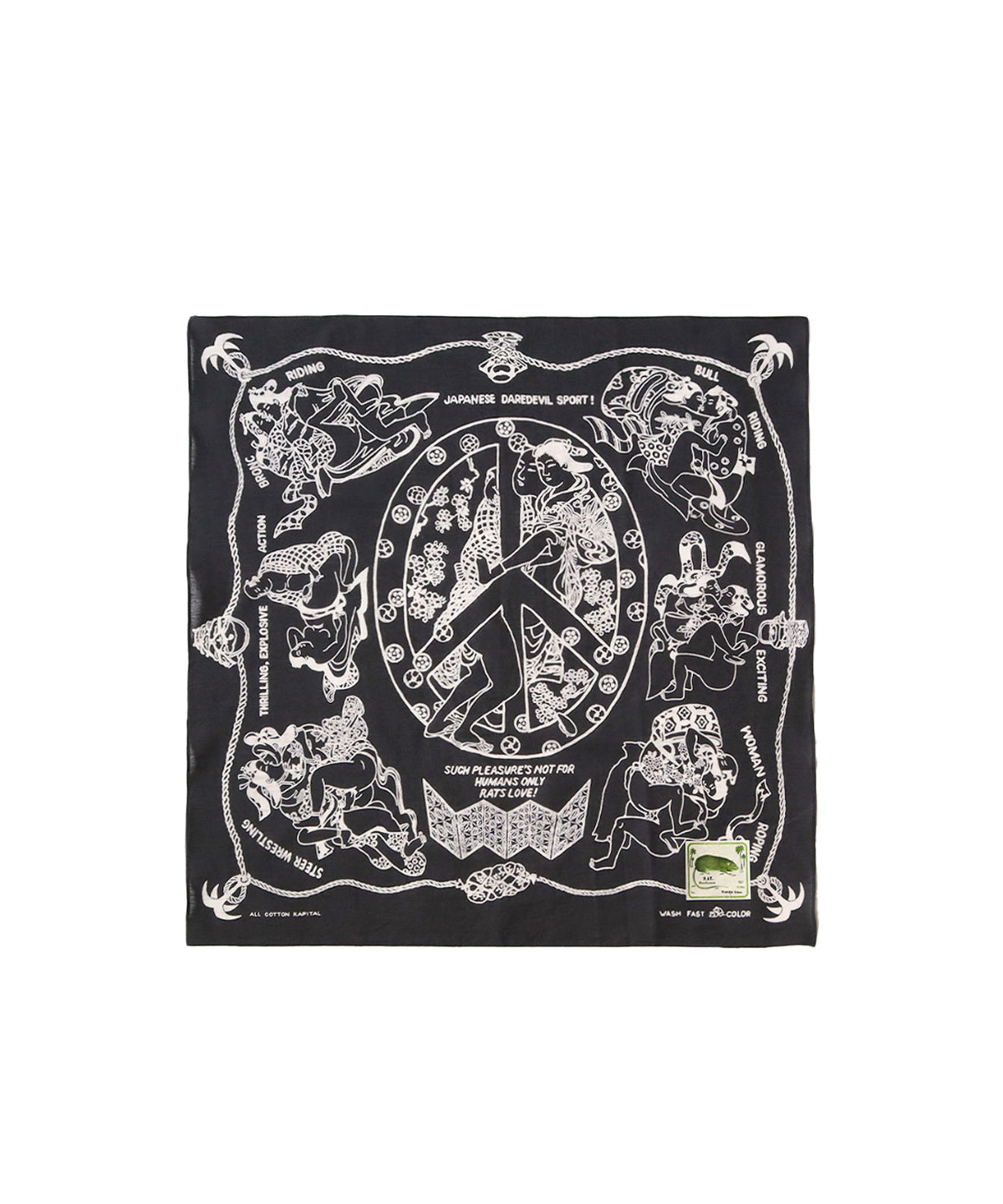 Fastcolor Selvedge Bandana Black