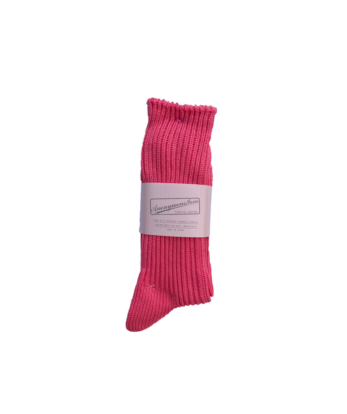 RIB Crew Socks Pink