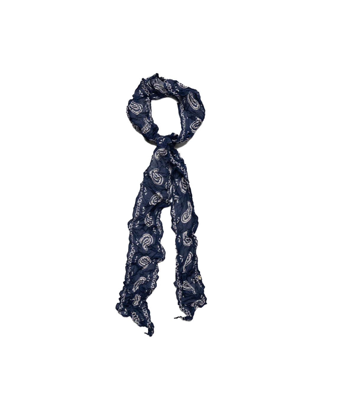 Washer Silk Moga Scarf Navy