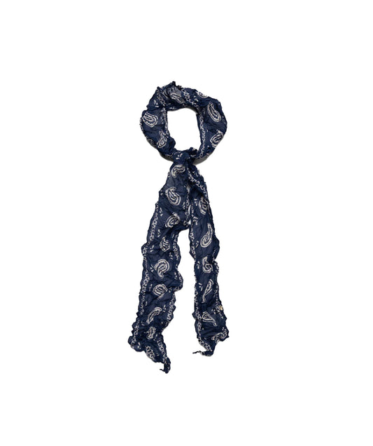 Washer Silk Moga Scarf Navy