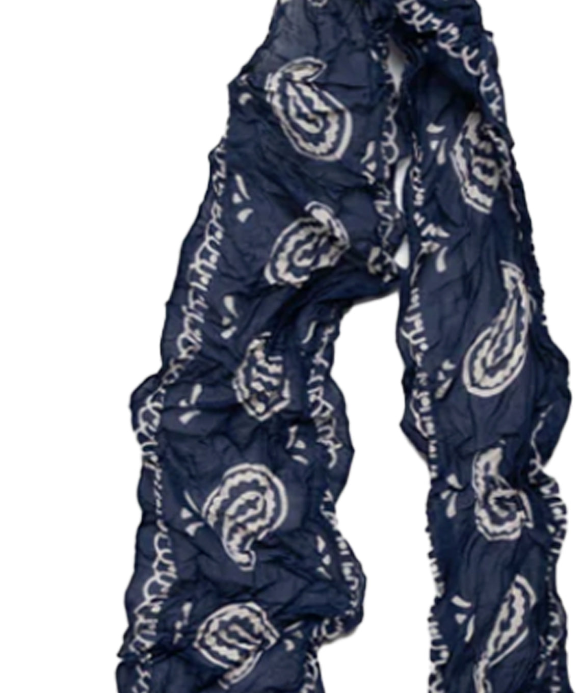 Washer Silk Moga Scarf Navy