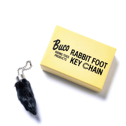 BUCO Rabbit foot key chain black