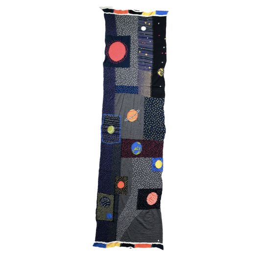 Wool Scarf UNIVERSE Gabbeh Black