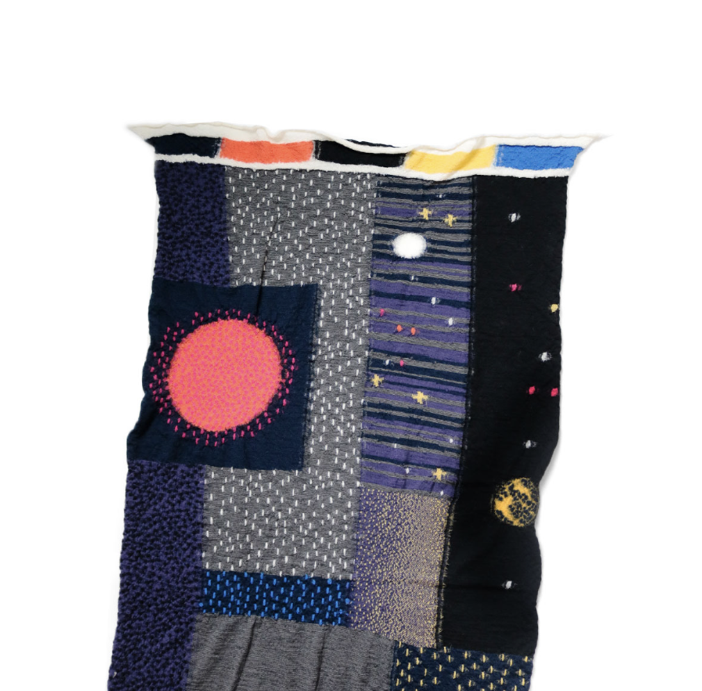 Wool Scarf UNIVERSE Gabbeh Black