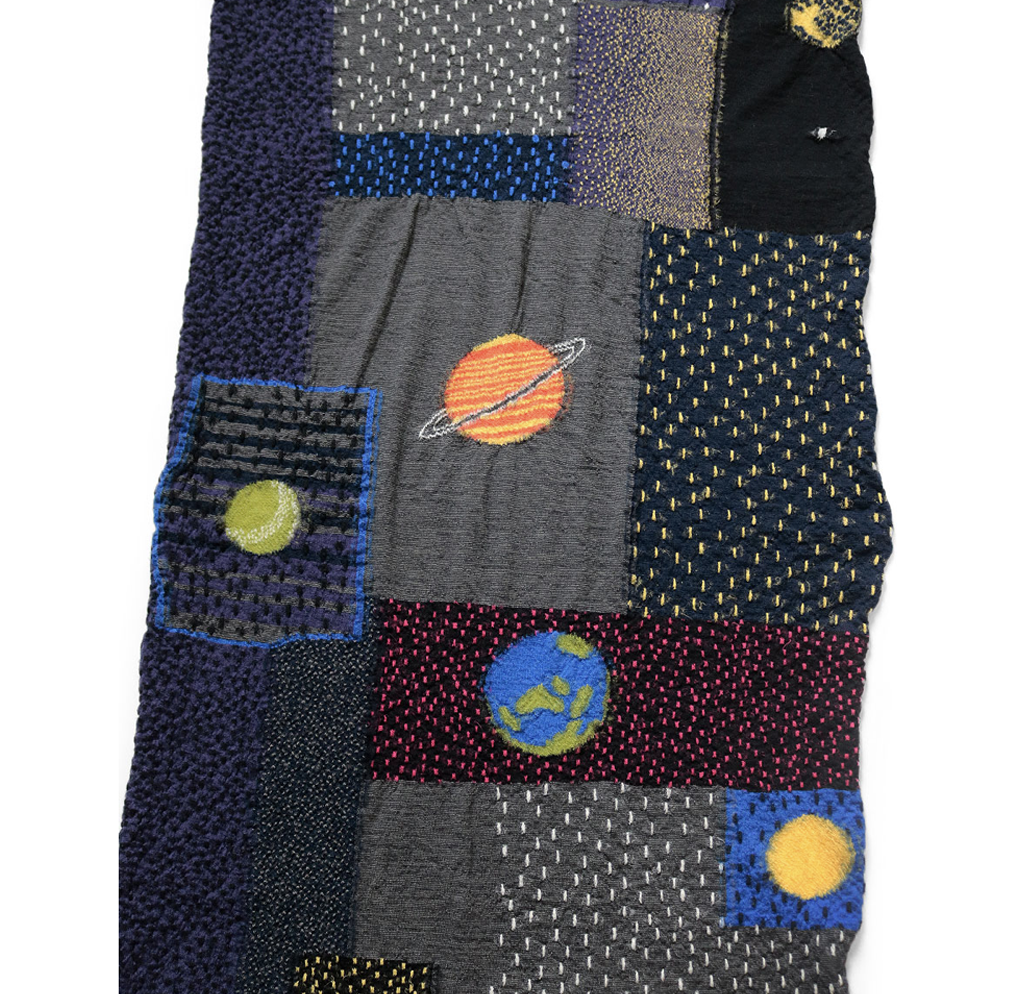 Wool Scarf UNIVERSE Gabbeh Black