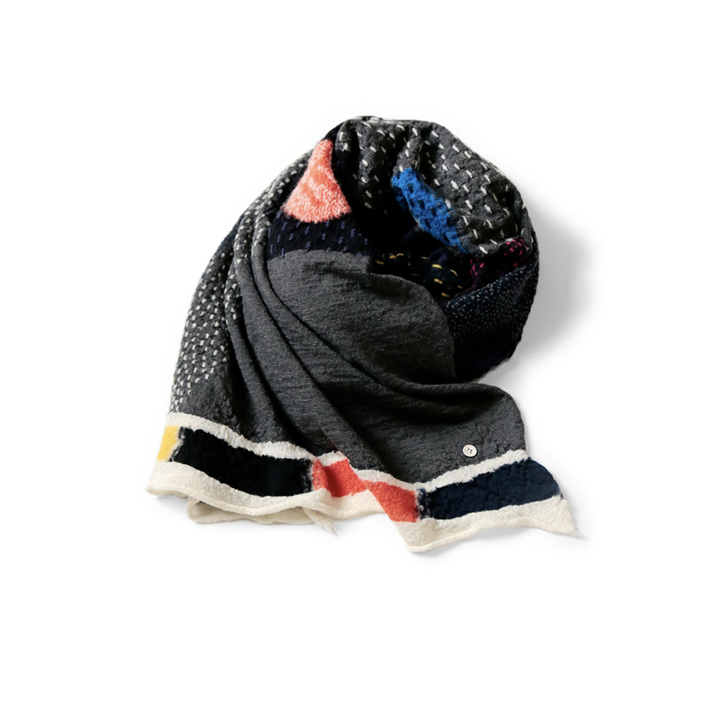 Wool Scarf UNIVERSE Gabbeh Black