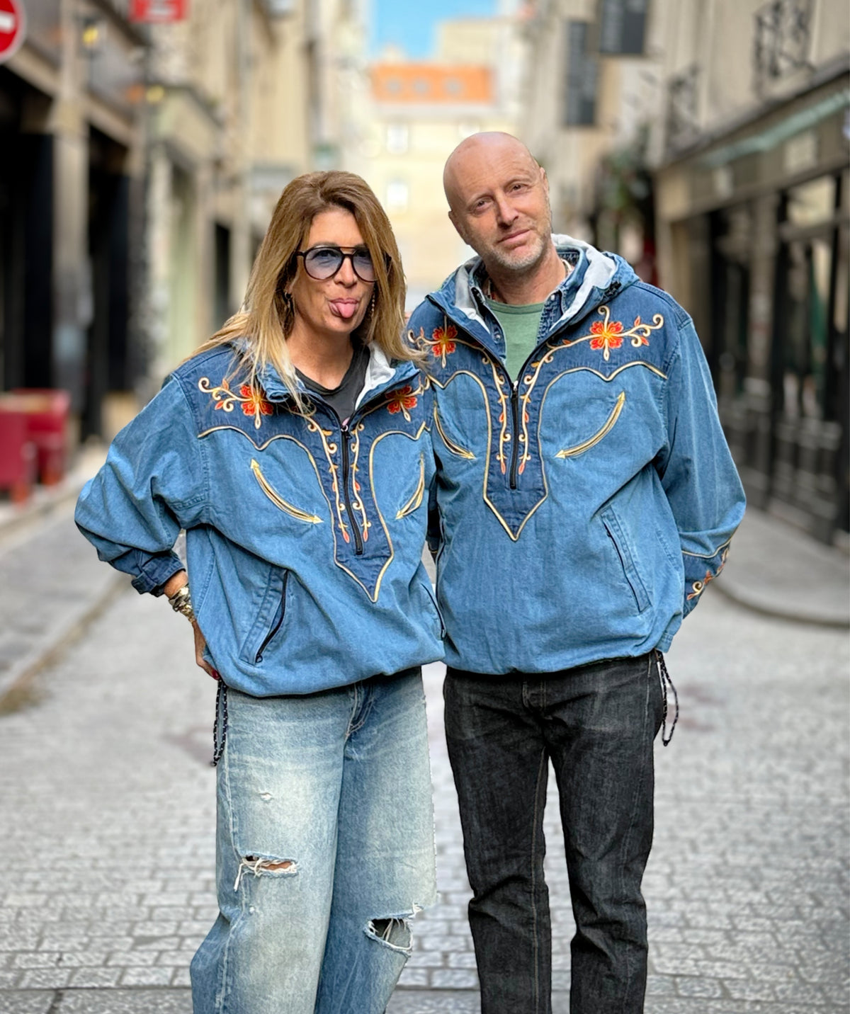 8oz Denim Cactus Flower Parka
