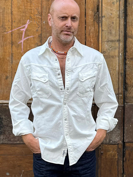 Western JINJI Shirt White Denim