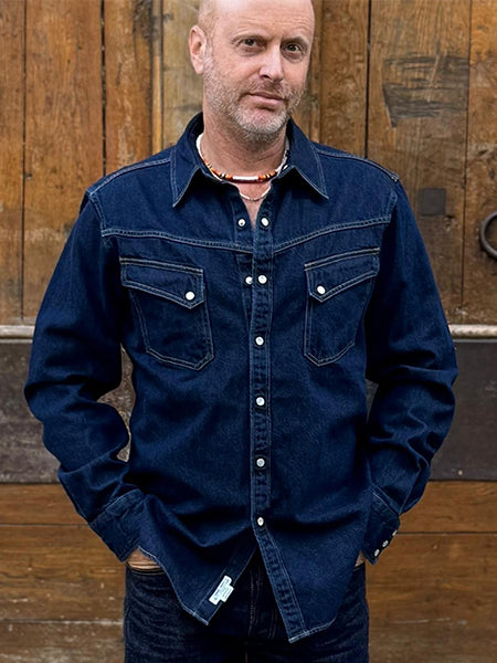 Western JINJI Shirt Indigo