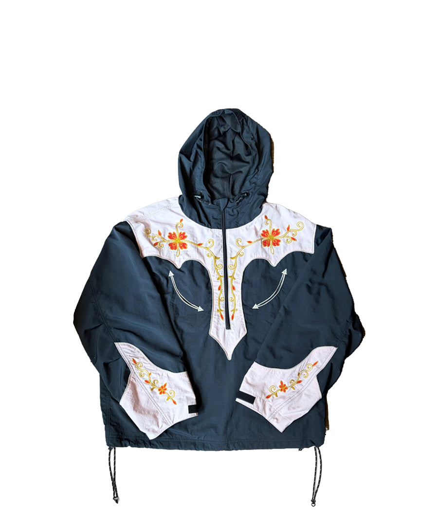 Cactus Flower Parka Black