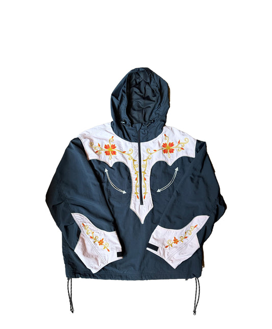 Cactus Flower Parka Black