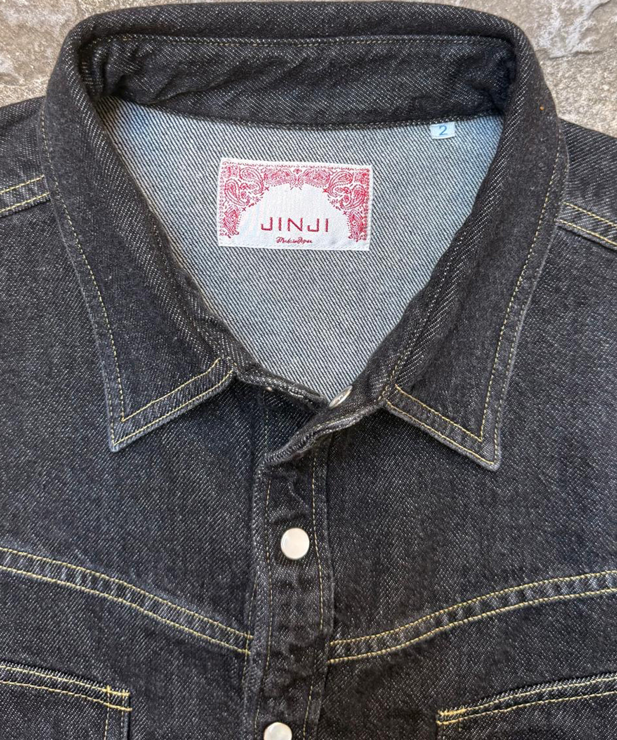 Western JINJI Shirt Black Denim