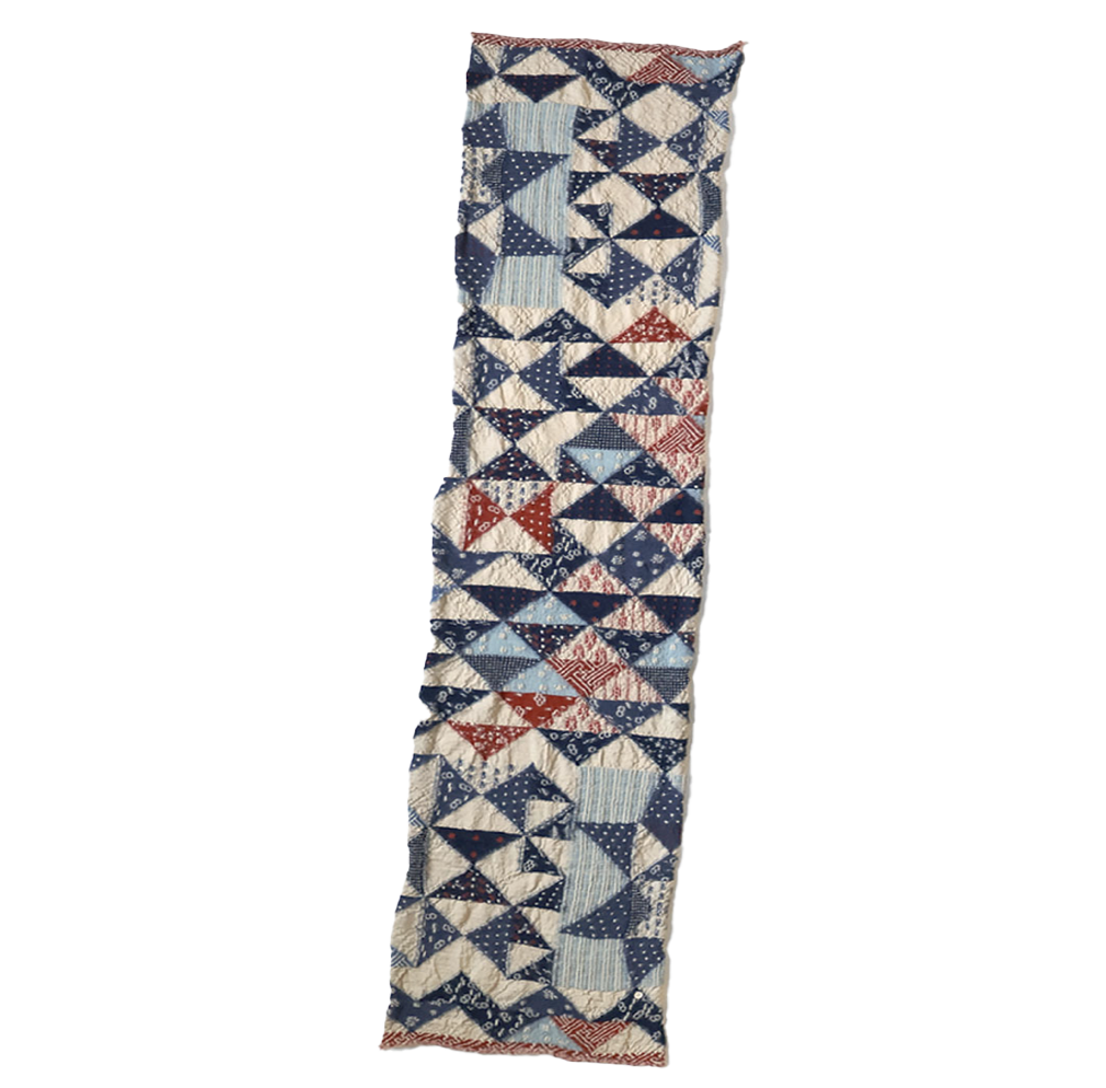 Wool Happy Scarf Indigo Rag Natural