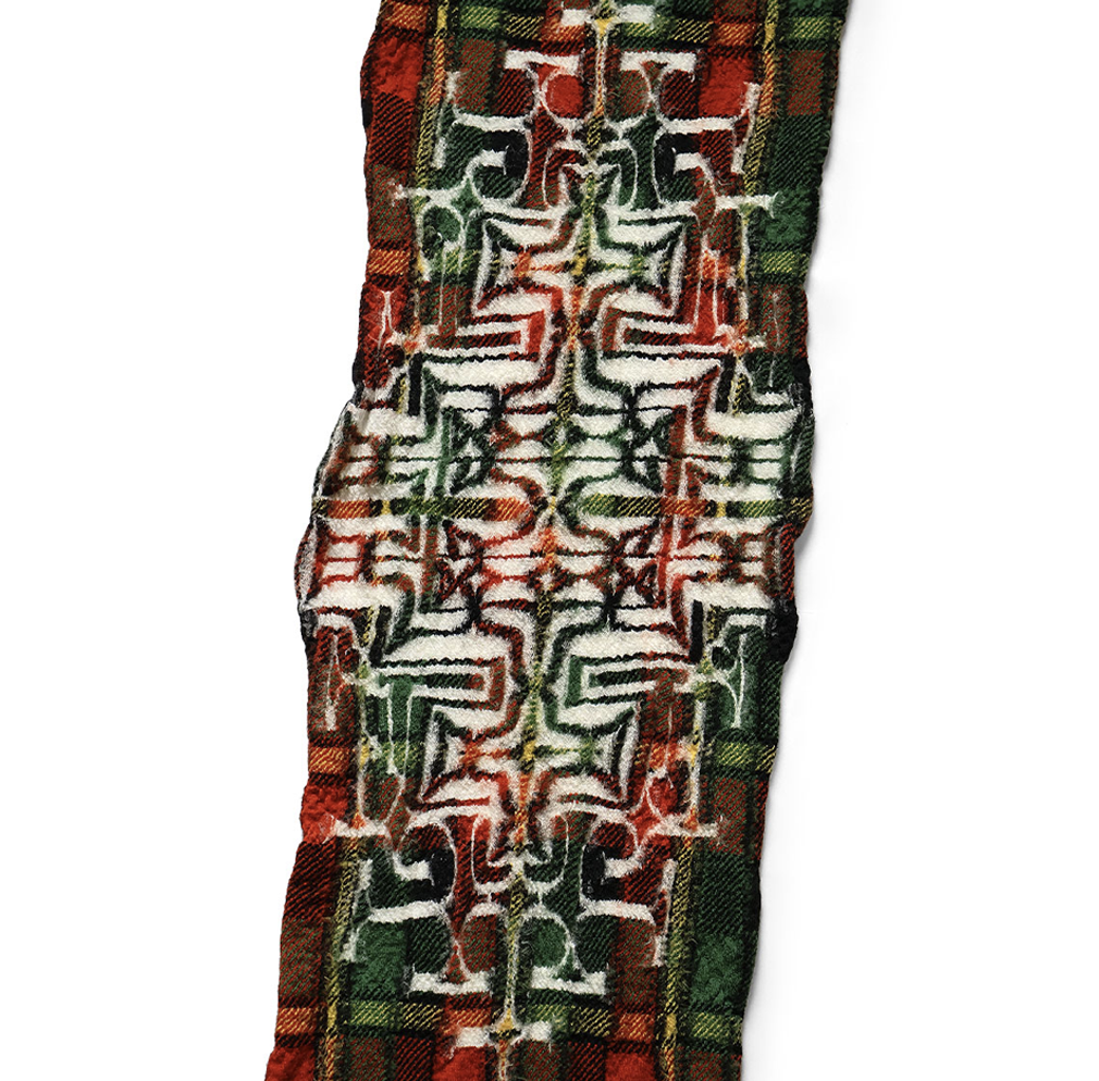 Wool Scarf Happy TARTAN Green