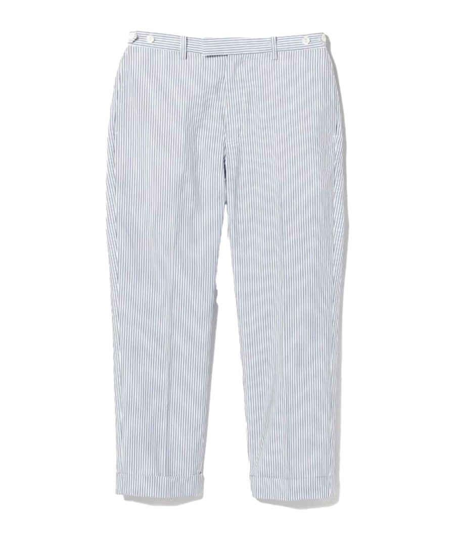 IVY Trousers Ankle-Cut Seersucker blue stripe