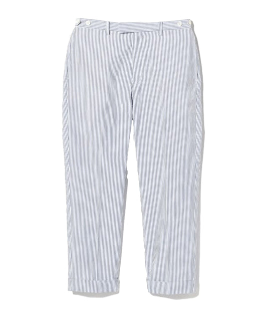 IVY Trousers Ankle-Cut Seersucker blue stripe