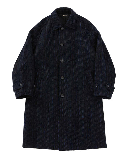 Woven Tweed Coat Navy