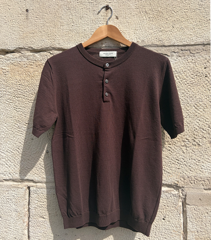 Ice cotton Henryneck Brown