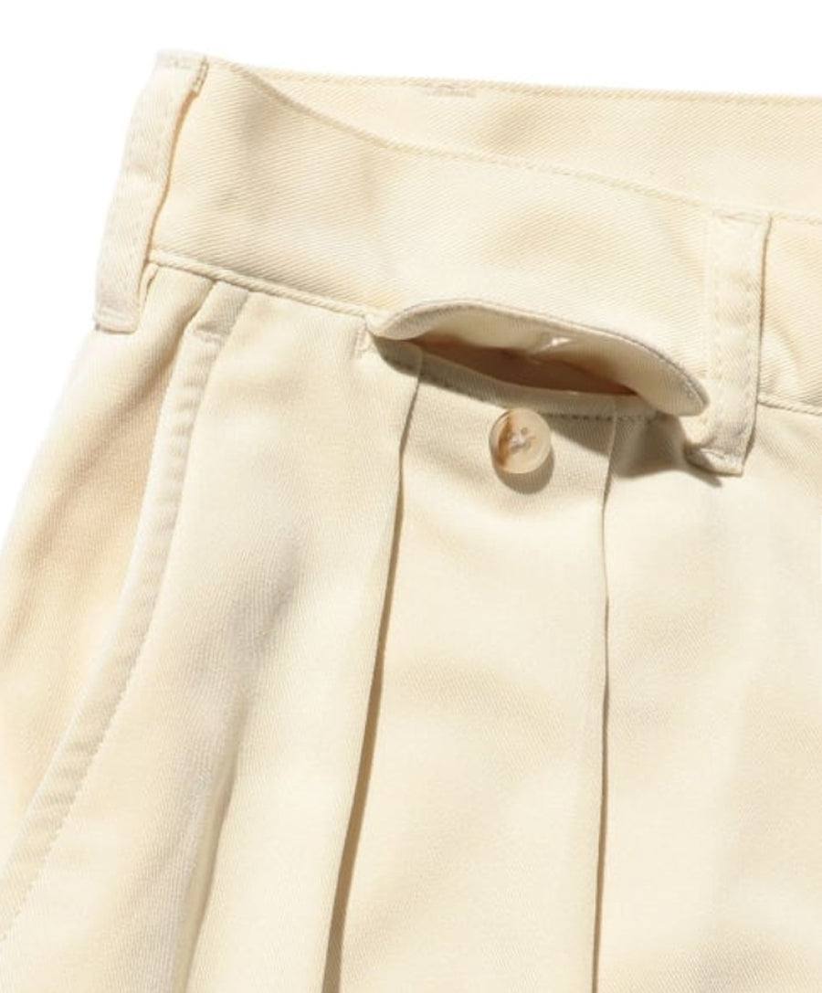2 Pleats Trousers PE Twill OYSTER
