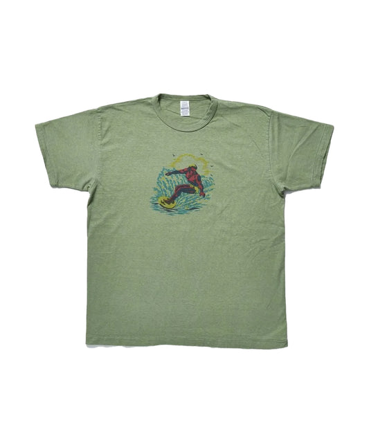 Crew neck Tee "SURFER" Pale Green