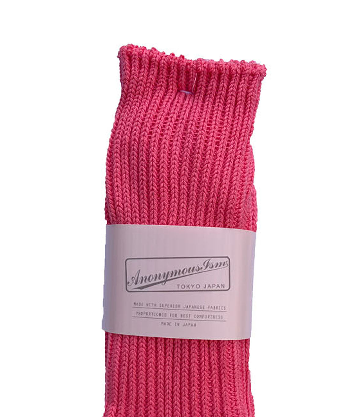 RIB Crew Socks Pink