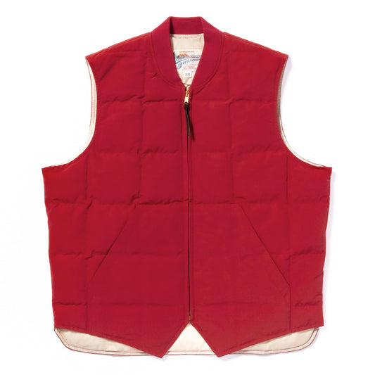 Nylon Down Vest Red