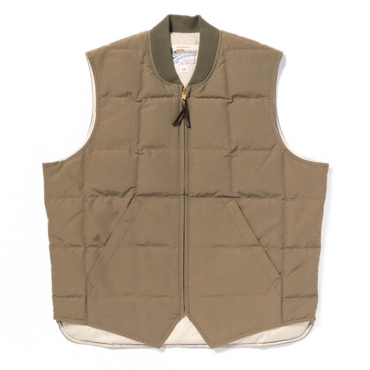 Nylon Down Vest Khaki