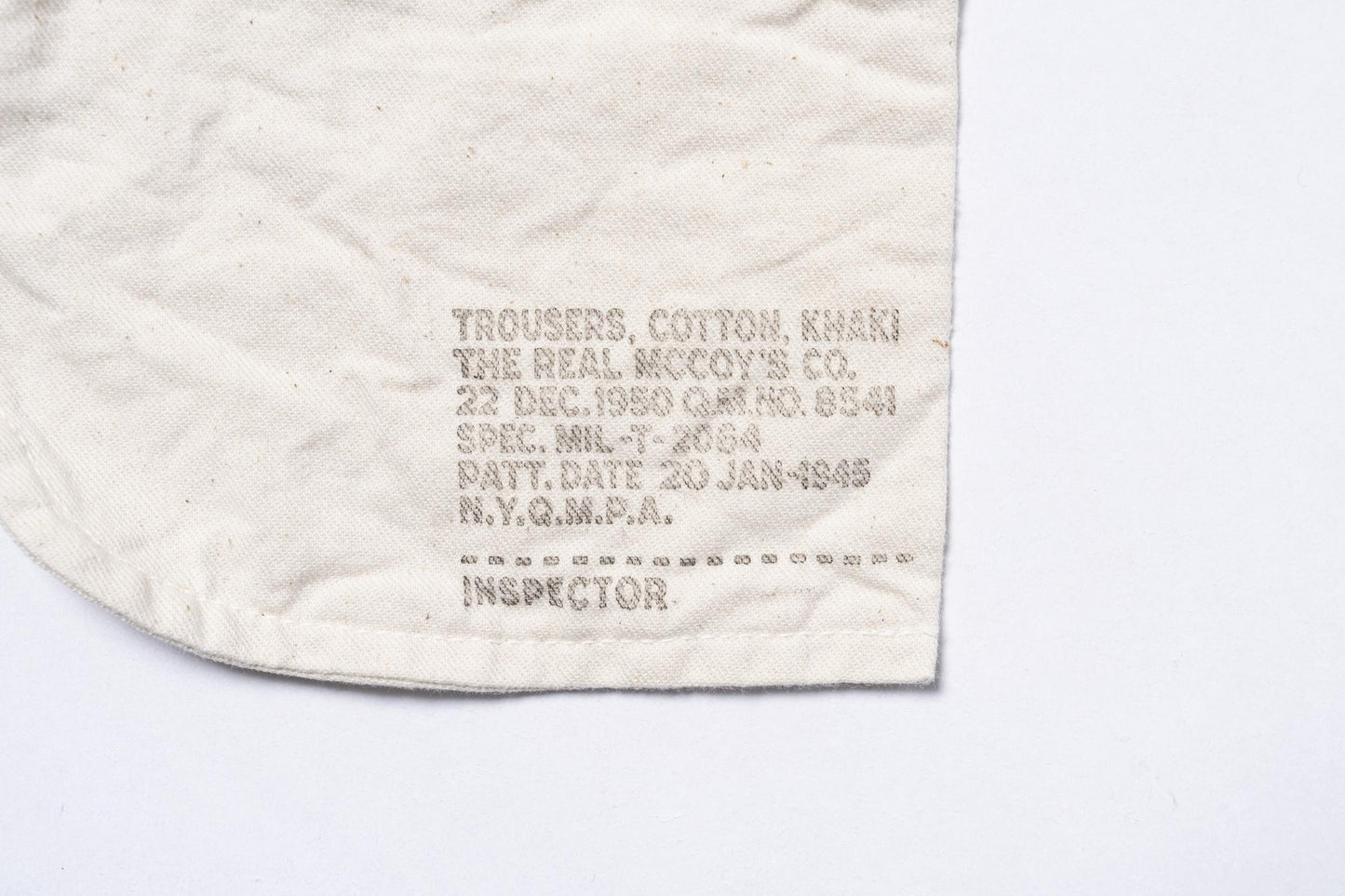 TROUSERS, COTTON, KHAKI, 1945