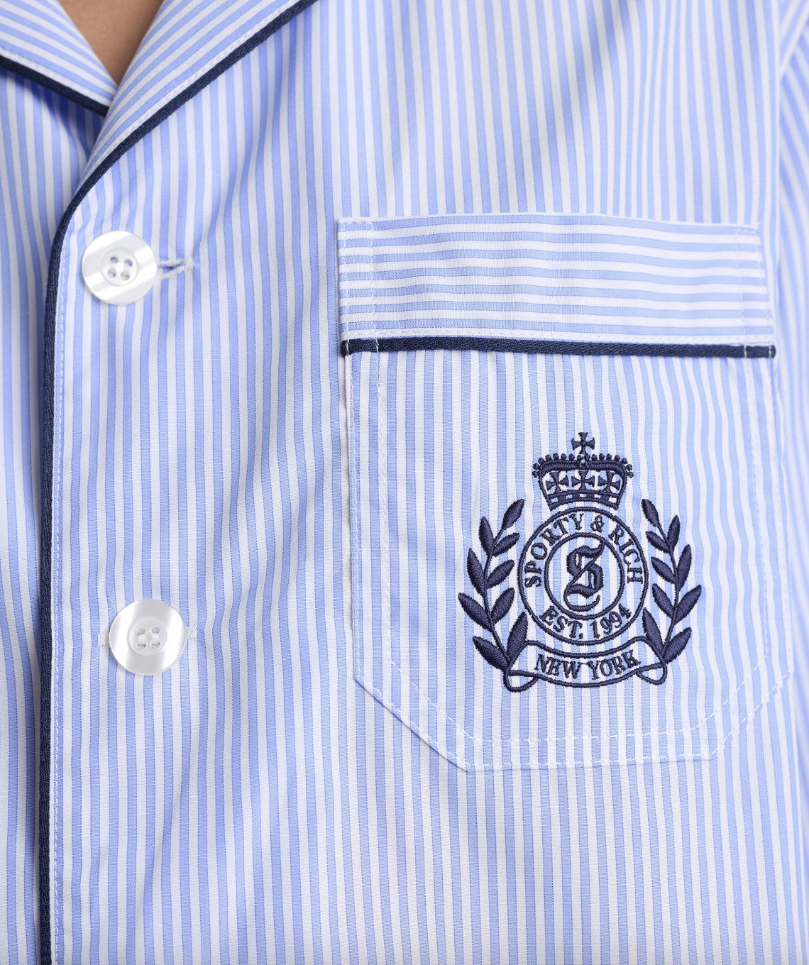 Blue Stripe Pajama Shirt