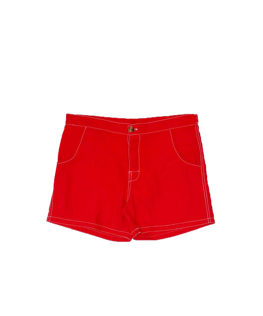 Short De Bain Rouge "Lifeguard"