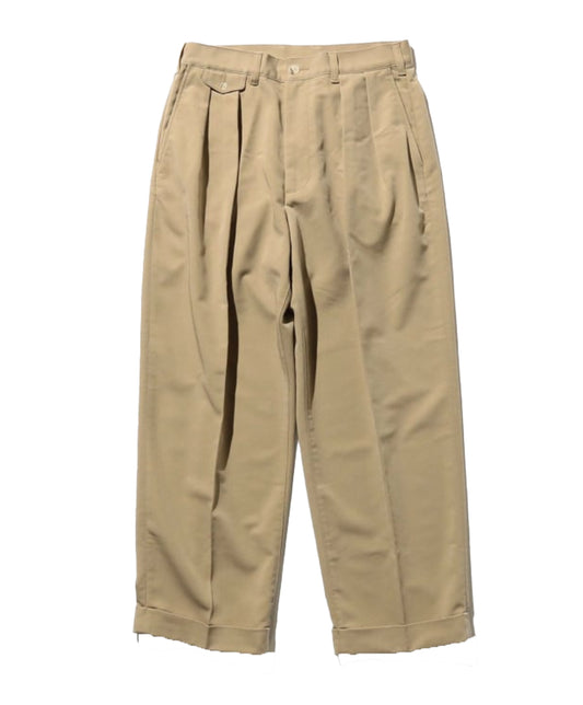 2 Pleats Trousers PE Twill Sand