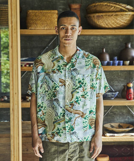 PEACOCK GARDEN HAWAIIAN SHIRT