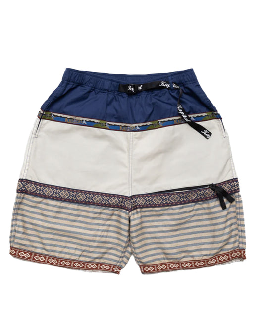 Patchwork short Blue