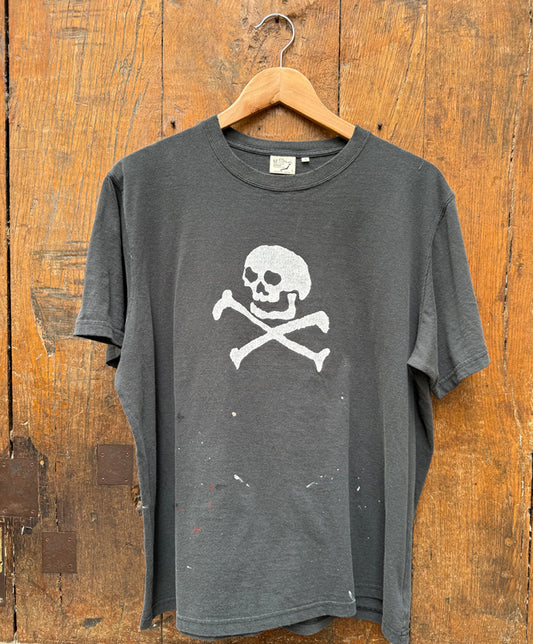 VINTAGE FADE SKULL PRINT T-SHIRT