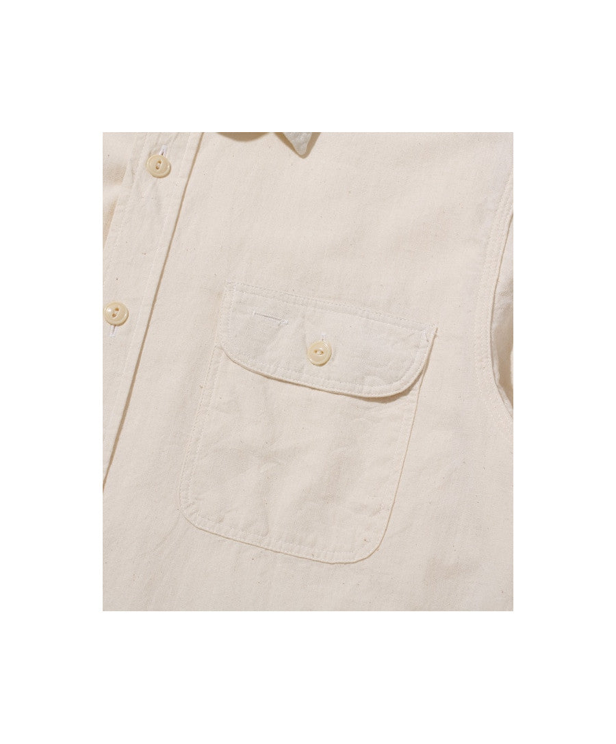 White Chambray Work Shirt