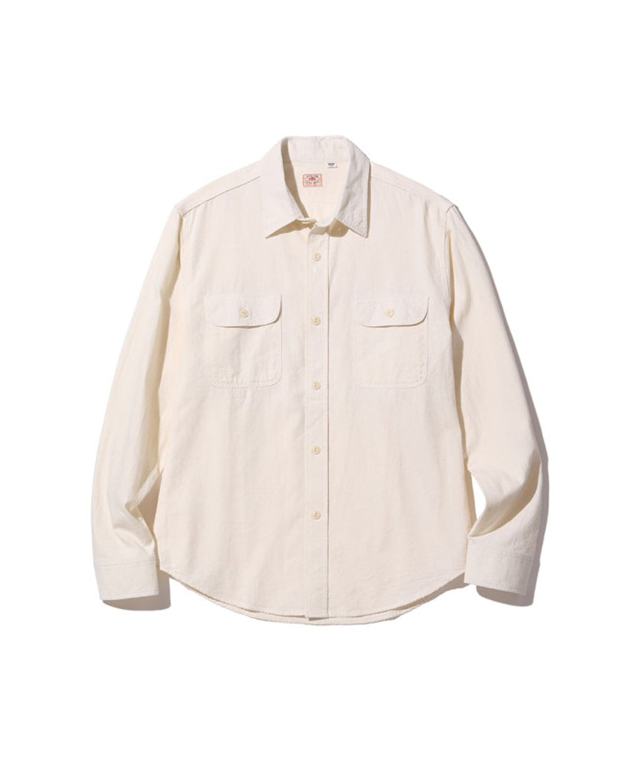 White Chambray Work Shirt