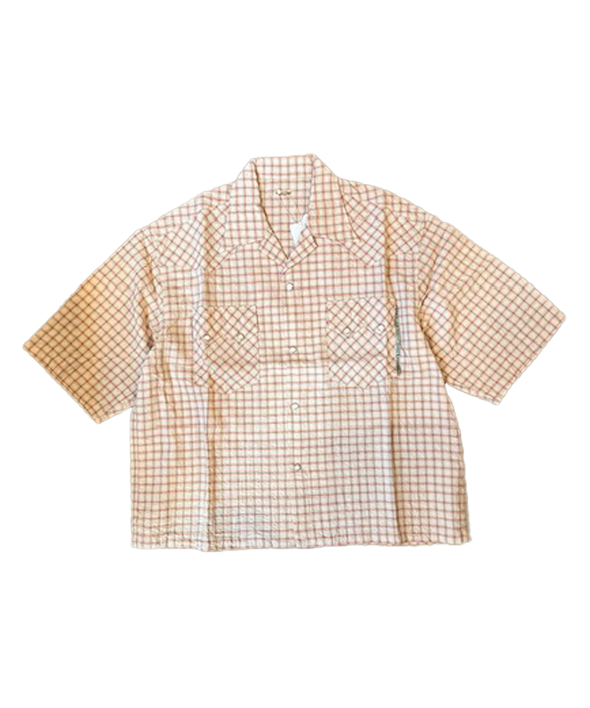 Check Open-Collar Western BIG Shirt