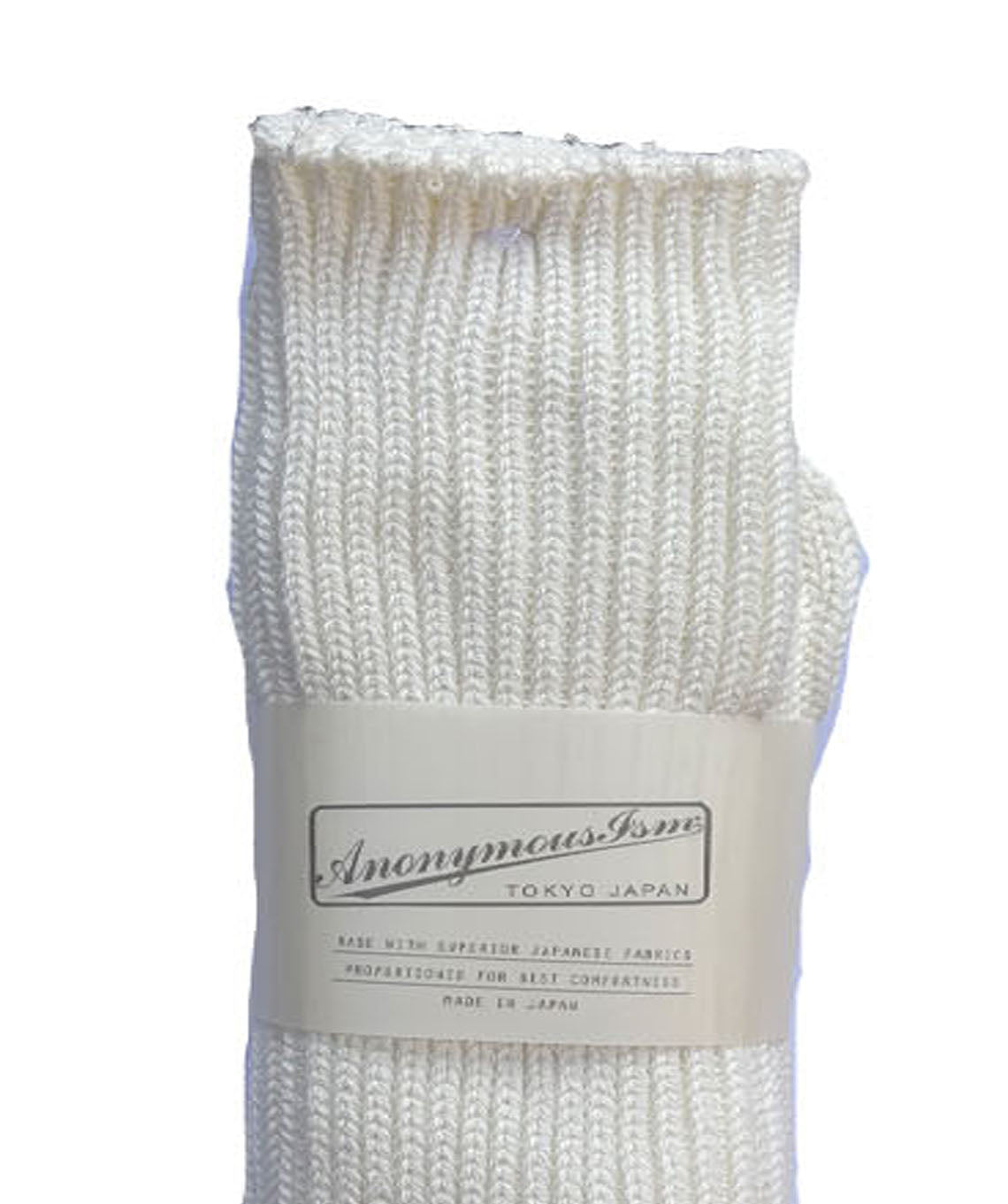 RIB Crew Socks White