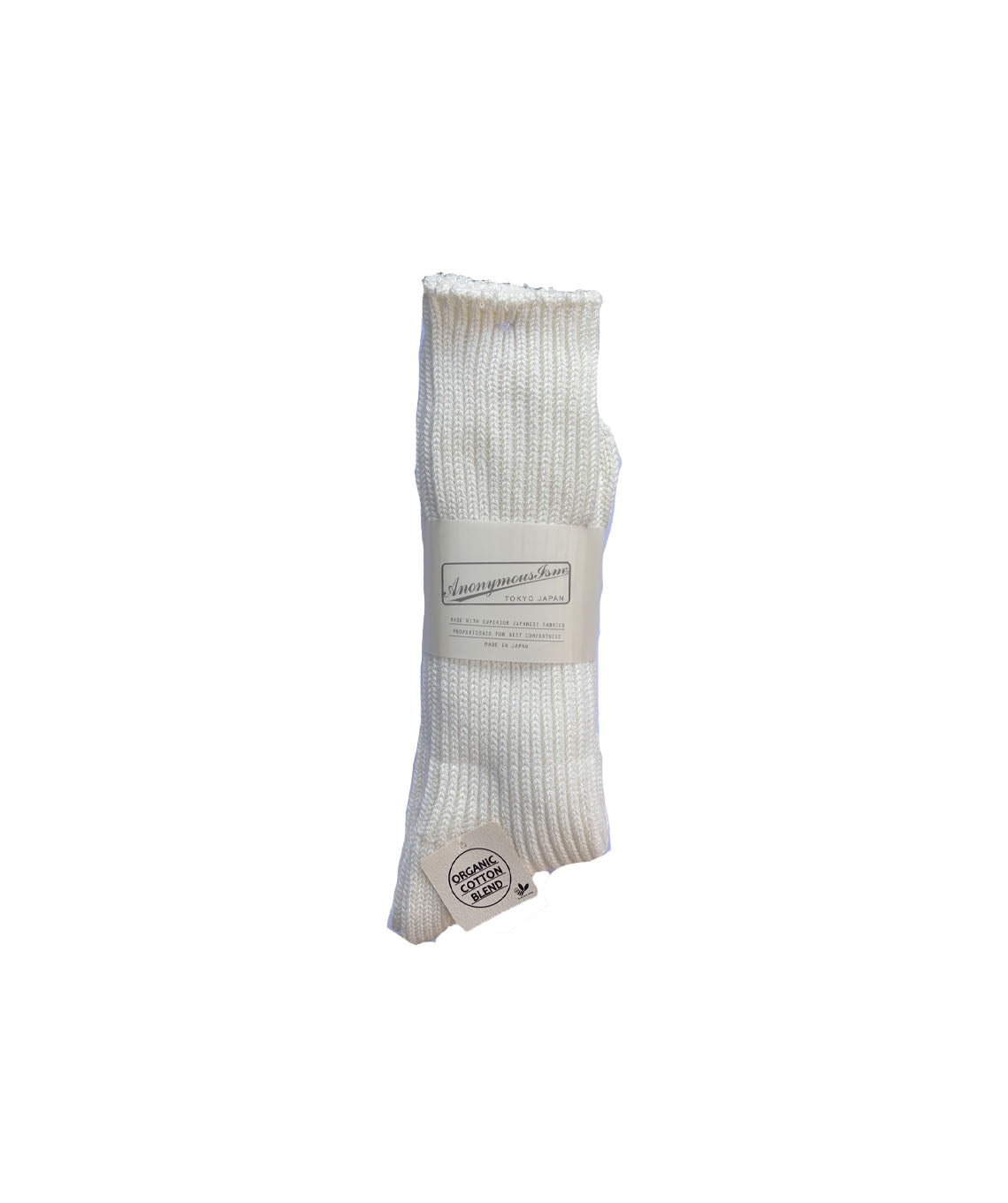 RIB Crew Socks White
